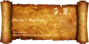 Heibl Marion névjegykártya